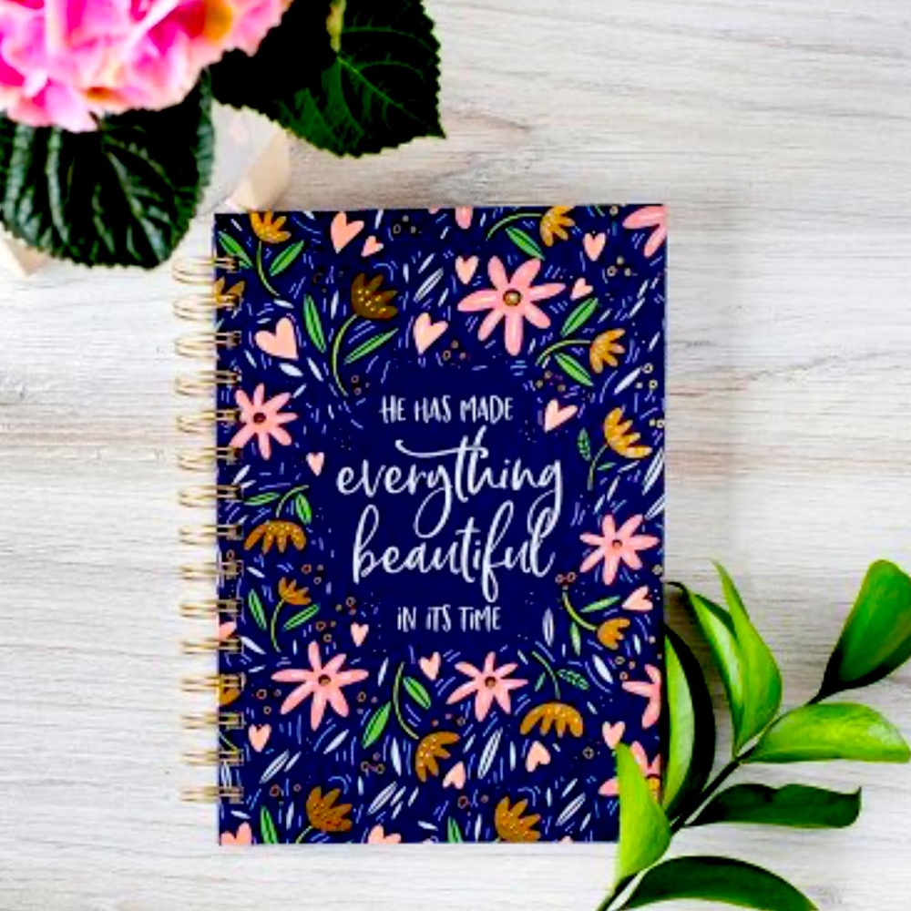 NWT Floral Spiral Journal/Notebook with Inspirational Quote - Picture 2 of 9